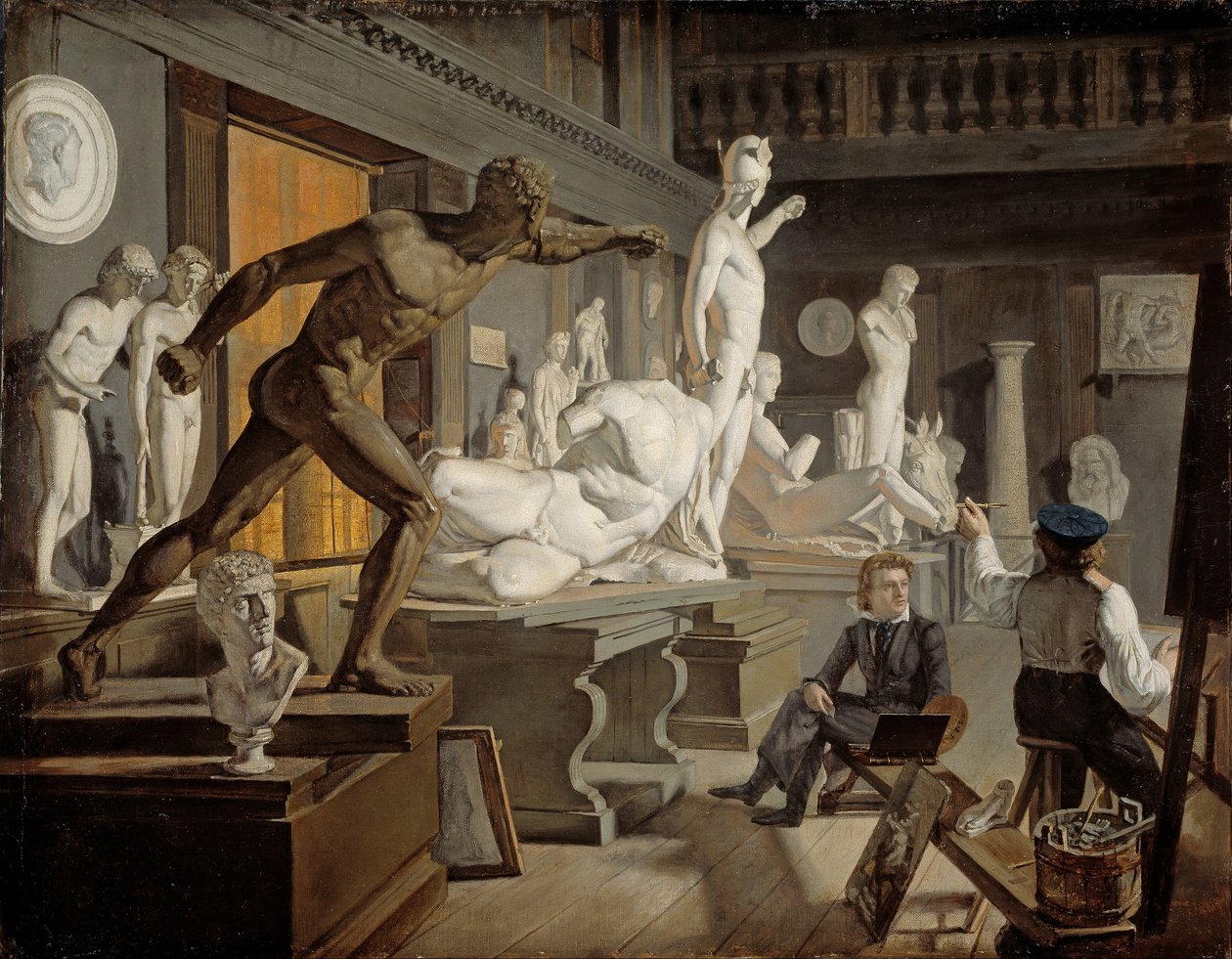 Scène uit de Academie in Kopenhagen door Knud Baade
