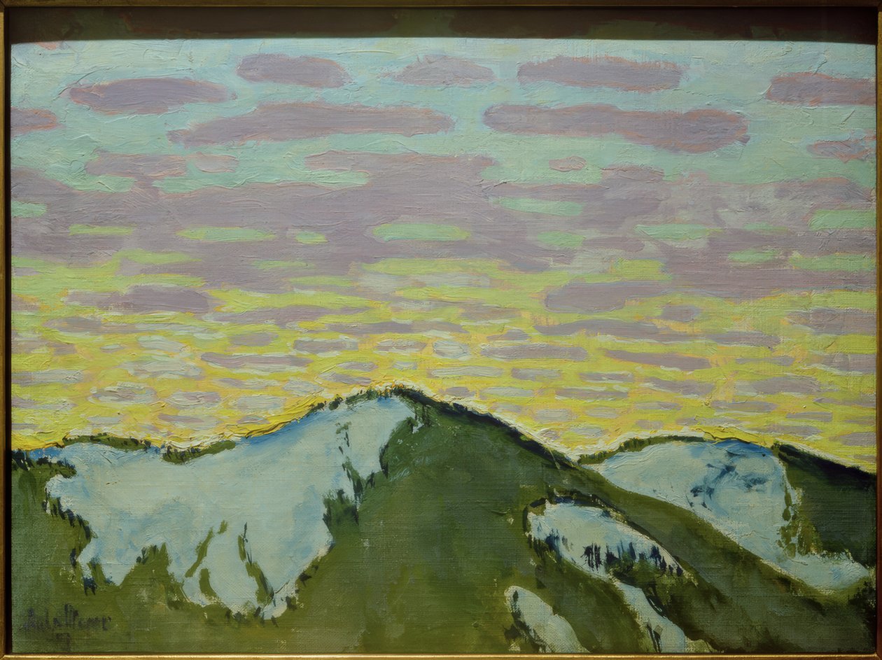 Bergtop in de sneeuw door Koloman Moser
