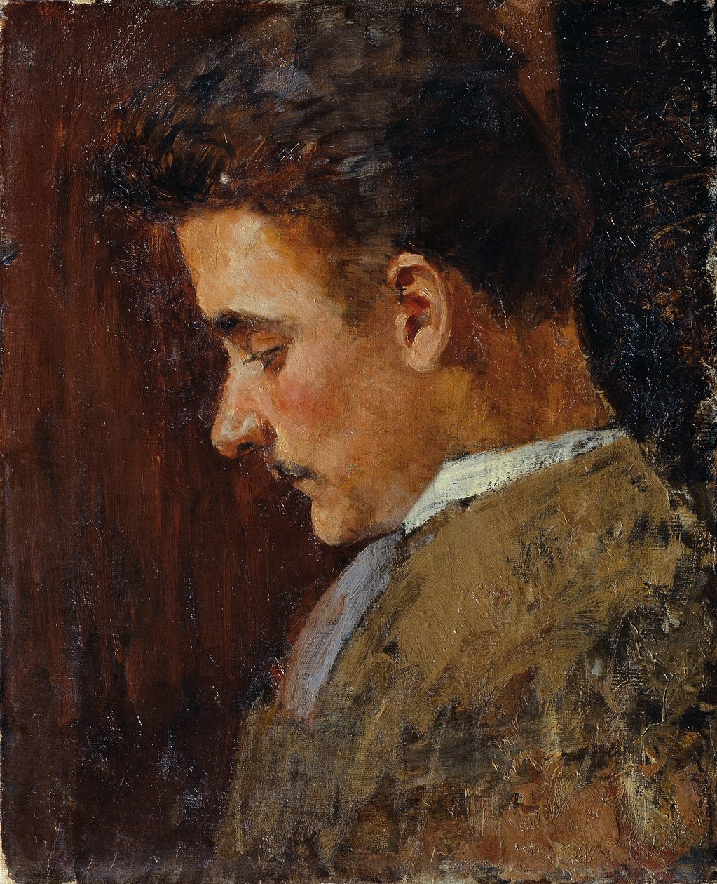 Jeugdportret Rudolf Steindl, zwager van de kunstenaar door Koloman Moser