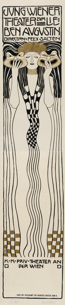 Jung-Wiener Theater Zum lieben Augustin, 1901 door Koloman Moser