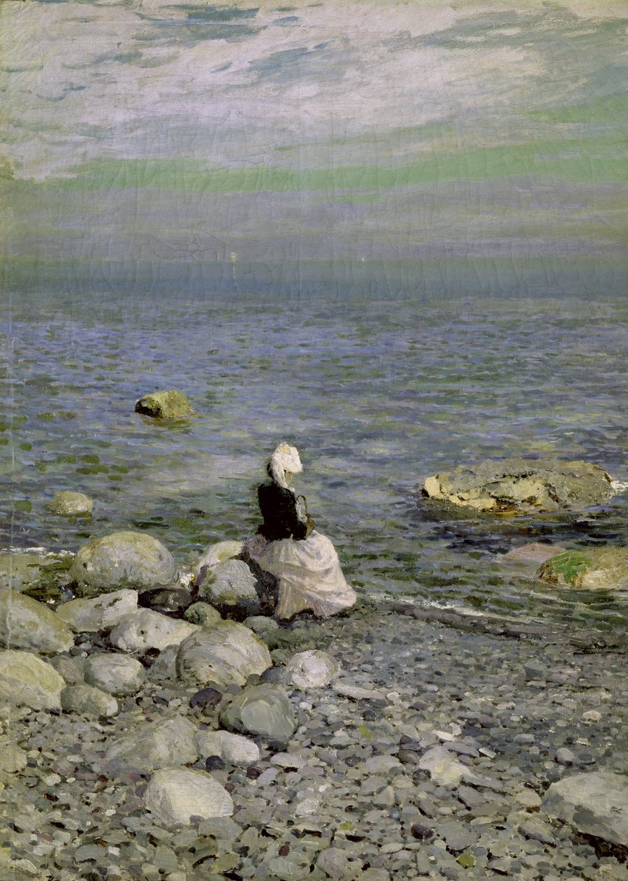 Aan de oever van de Zwarte Zee, 1890s door Konstantin Alekseevich Korovin