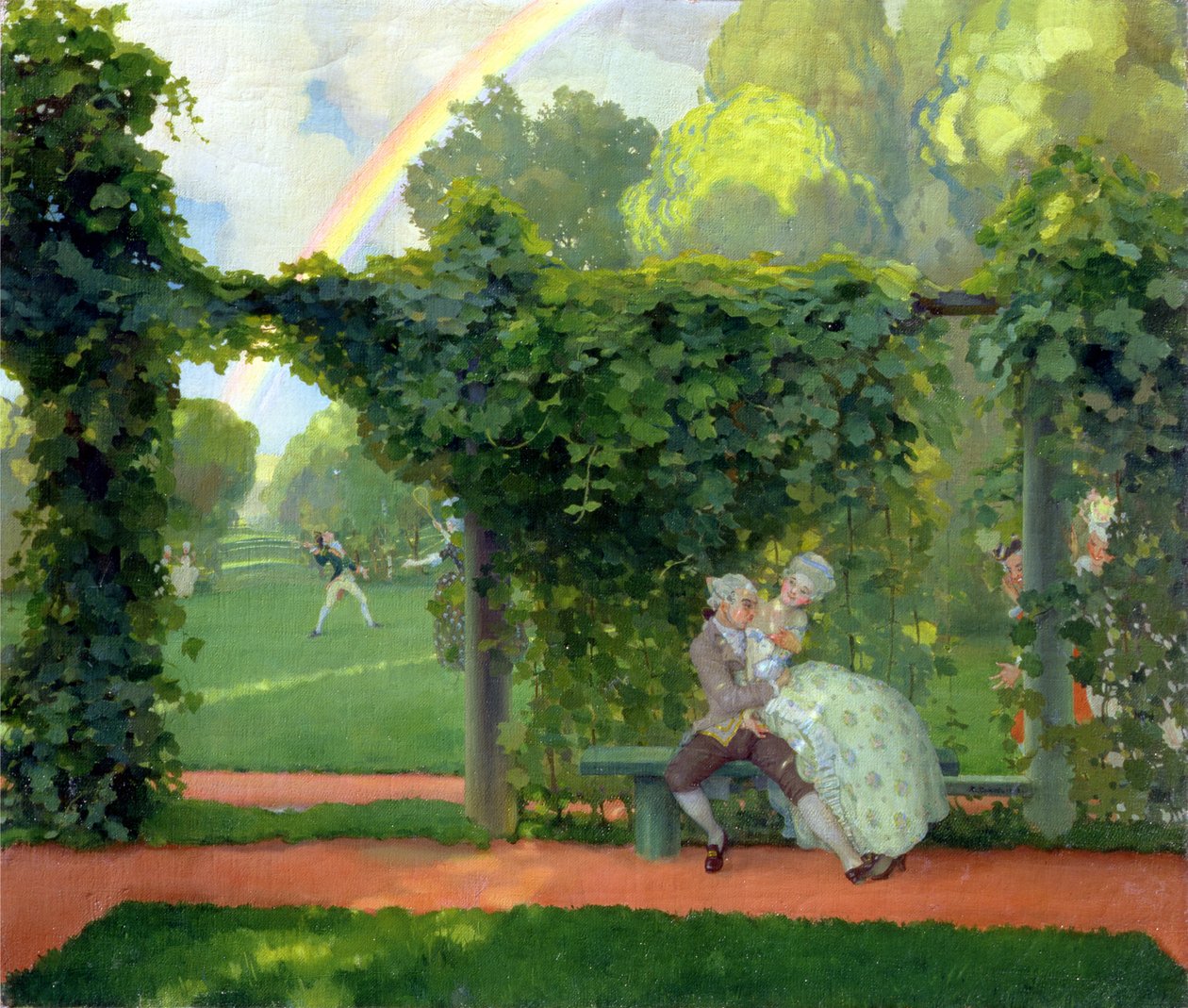 De Belachelijke Kus, 1908 door Konstantin Andreevic Somov