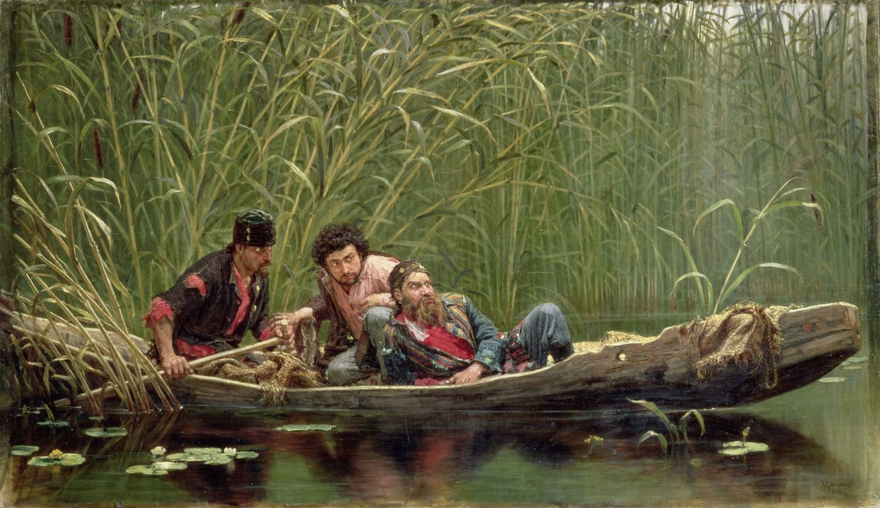 Verdachte Mensen, 1882 door Konstantin Apollonovich Savitsky