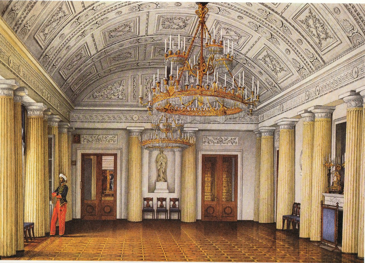 Interieurs van het Winterpaleis. Grote (Arabische) eetzaal door Konstantin Andreyevich Ukhtomsky