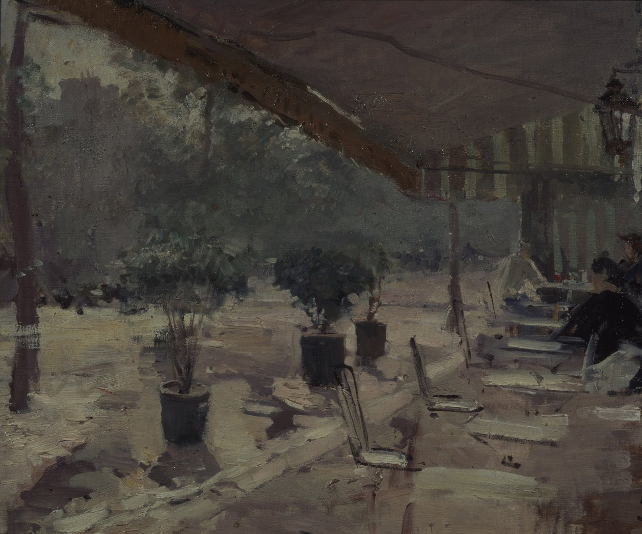 Café in Parijs door Konstantin Alekseevich Korovin