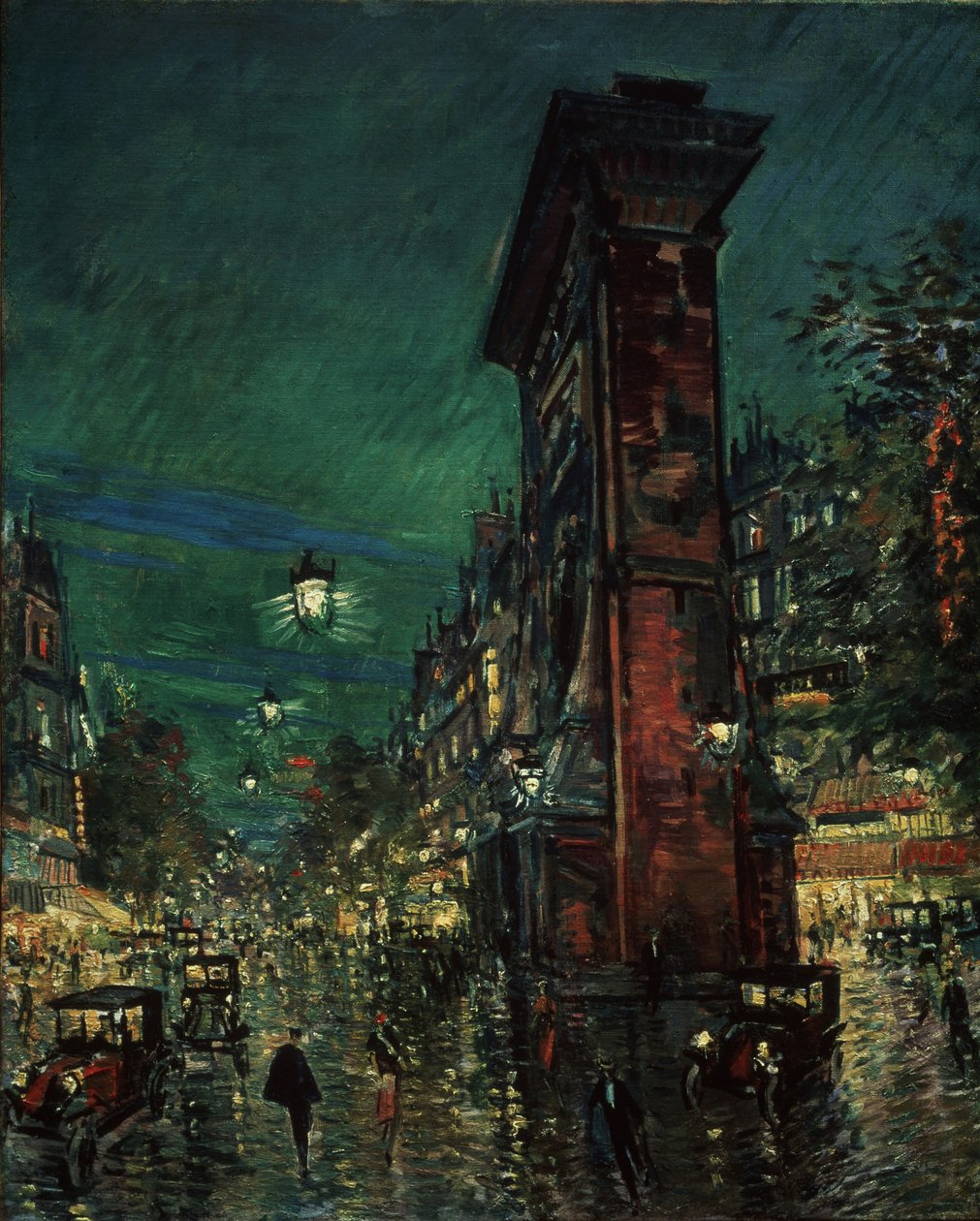 Parijs, Porte Saint-Denis, 1923-1939 door Konstantin Alekseevich Korovin