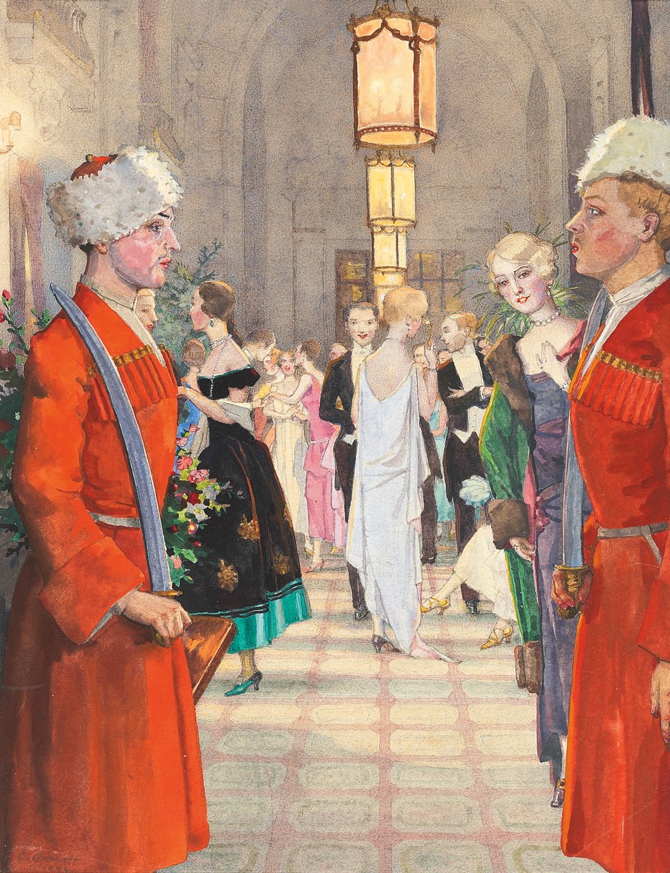 Het Kozakkenbal door Konstantin Andreevic Somov