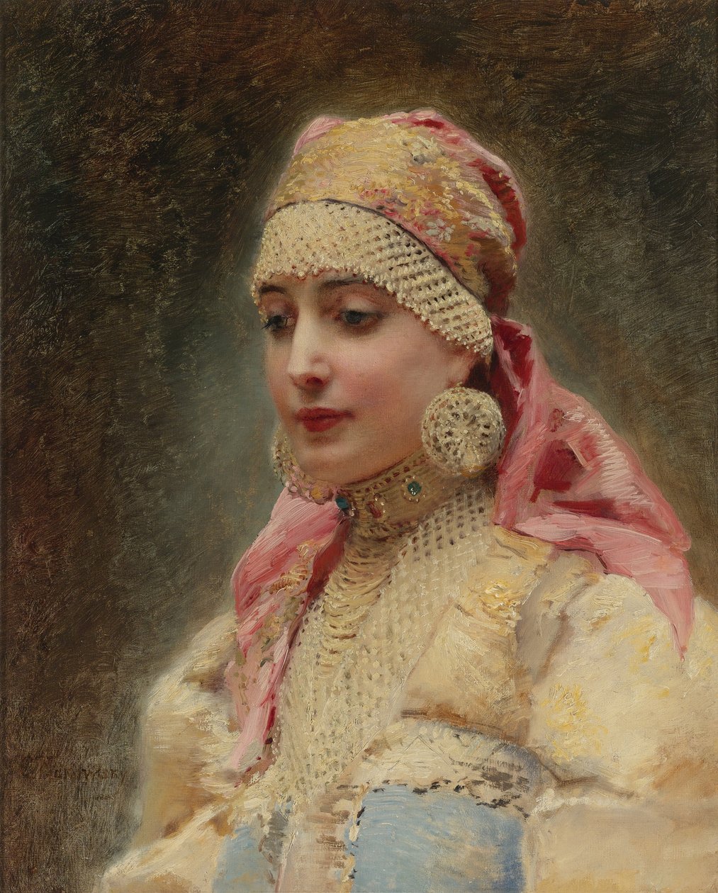 Boyars Vrouw door Konstantin Egorovich Makovsky