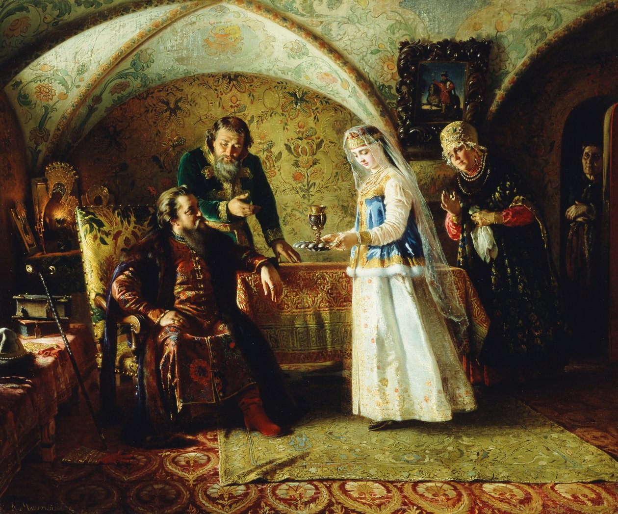 De introductie, 1868 door Konstantin Egorovich Makovsky