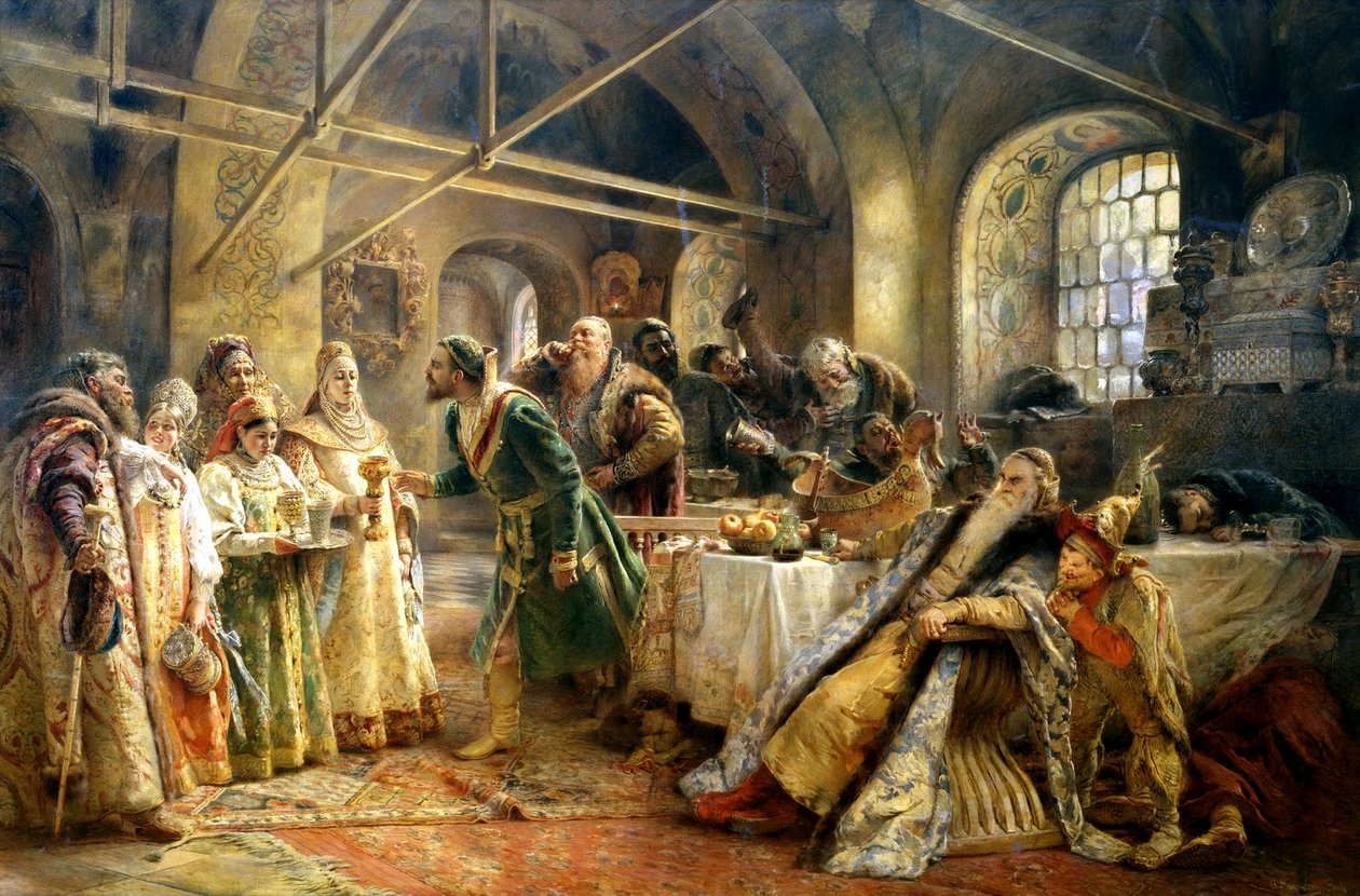 De kusceremonie door Konstantin Egorovich Makovsky