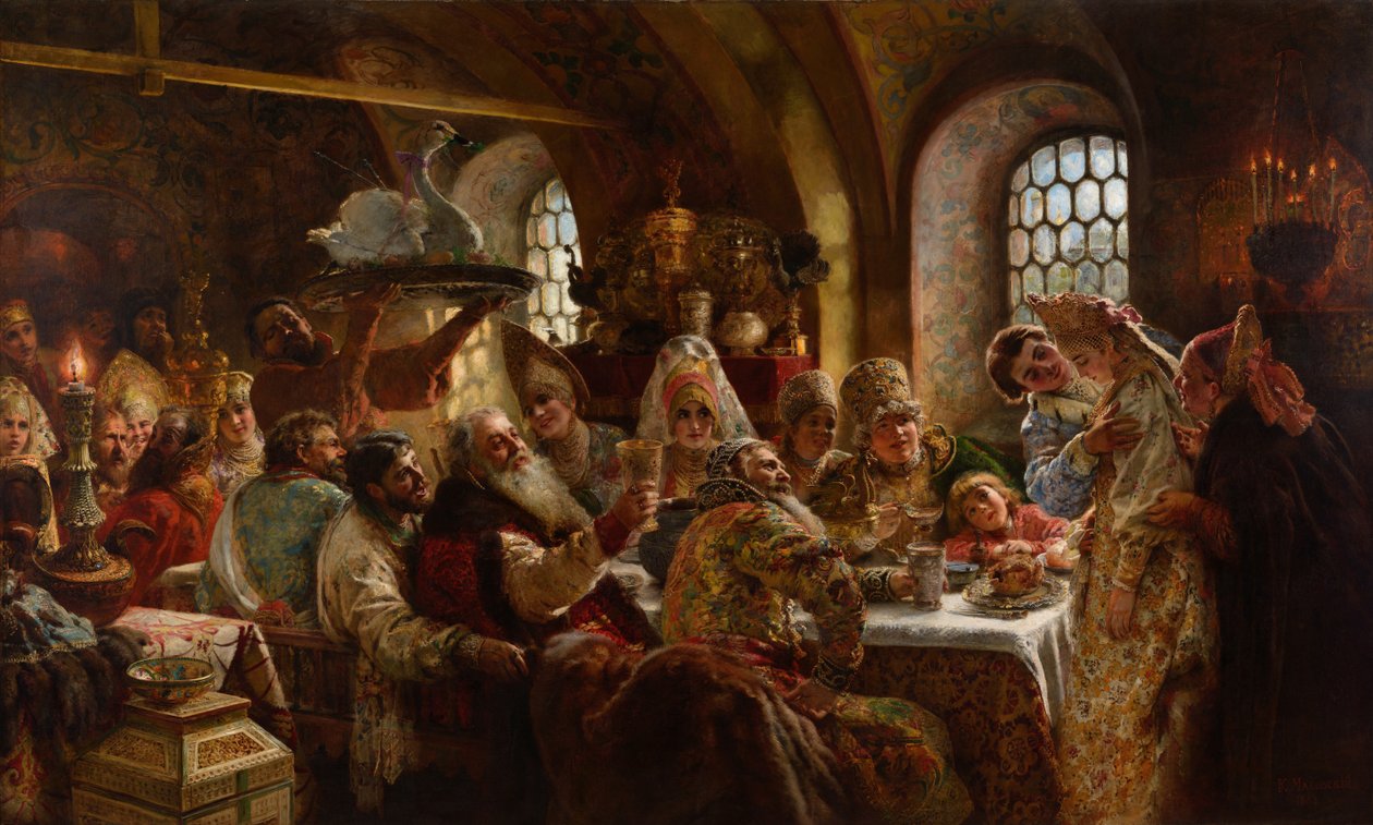 Een Bojaar huwelijksfeest door Konstantin Makovsky