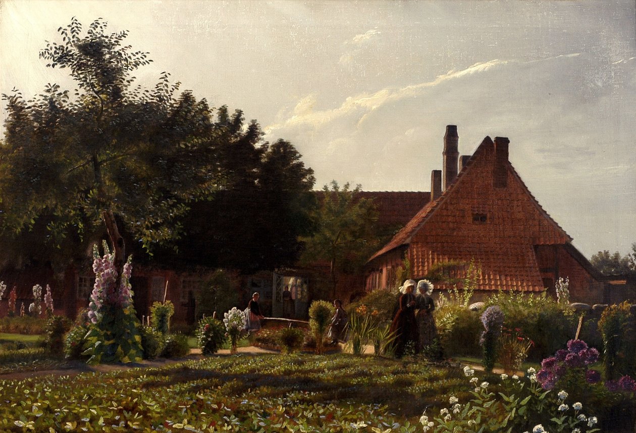 De tuin van grootmoeder door Kristian Zahrtmann