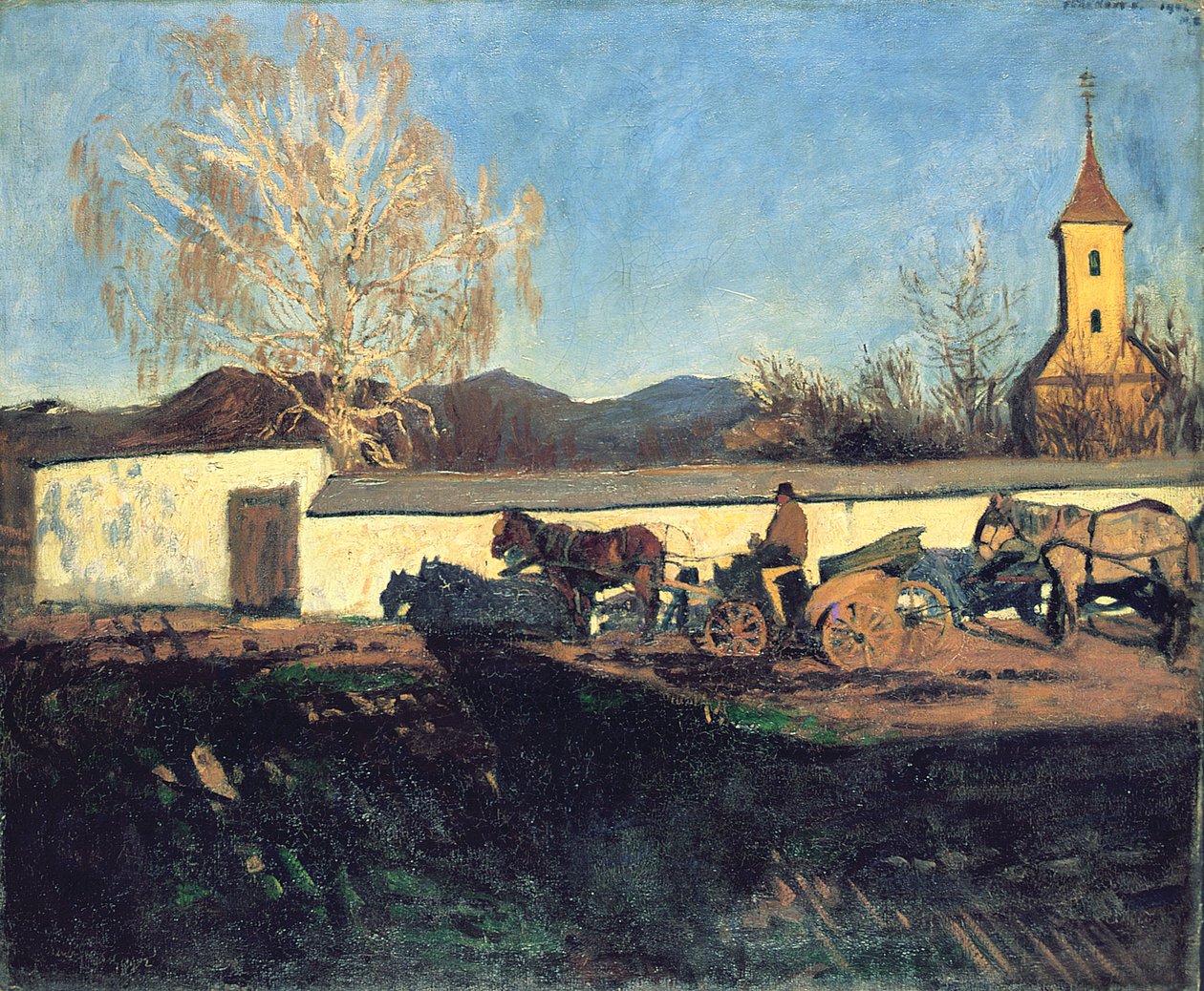 Avond in maart door Károly Ferenczy