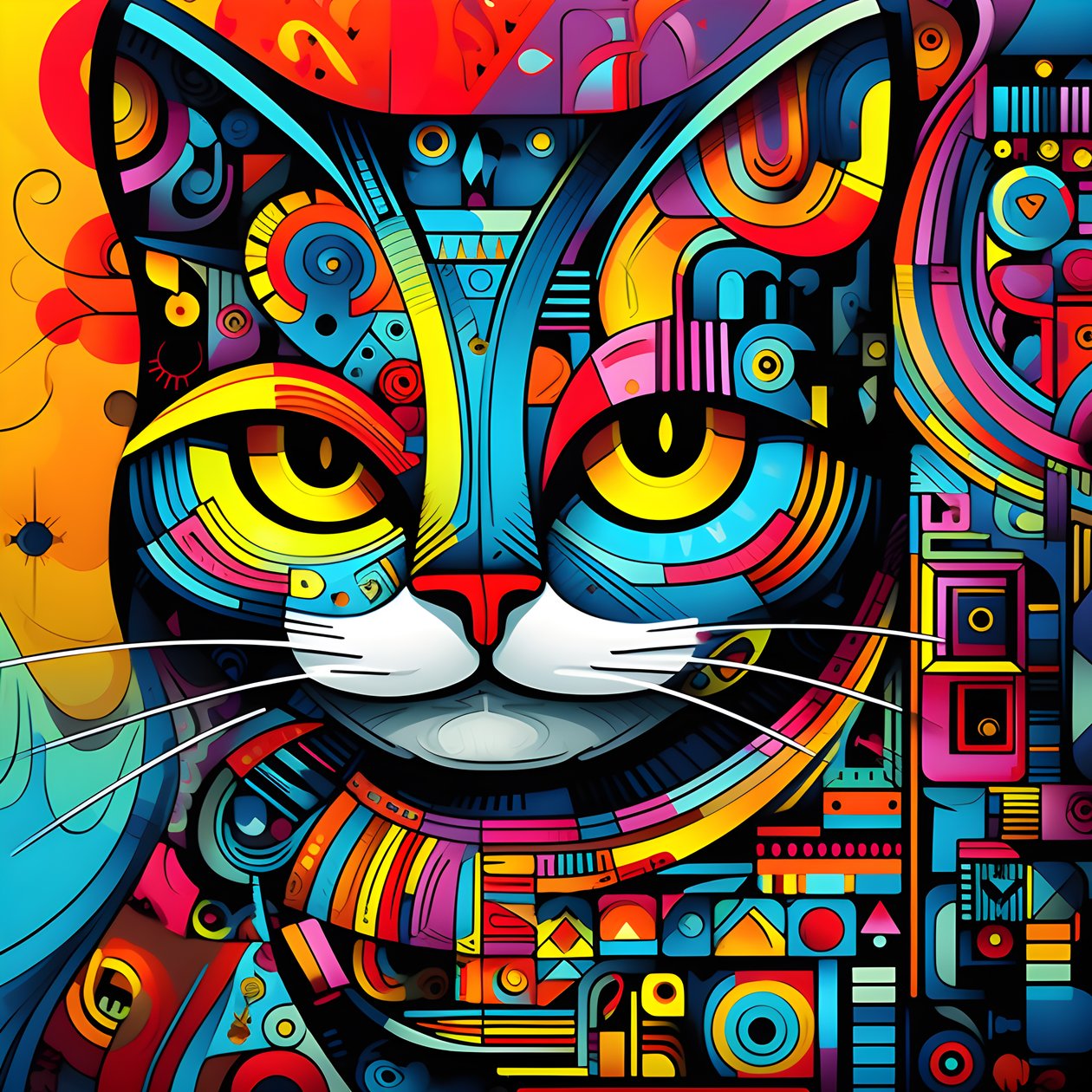 Abstracte kattenpatronen 4 door Kurt Heppke