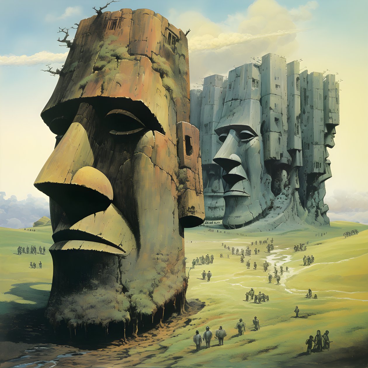 Paaseiland Moai 1 door Kurt Heppke