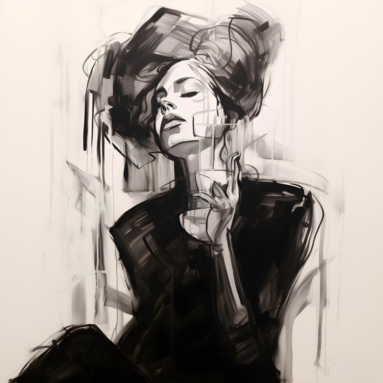 expressionistische schets door Kurt Heppke