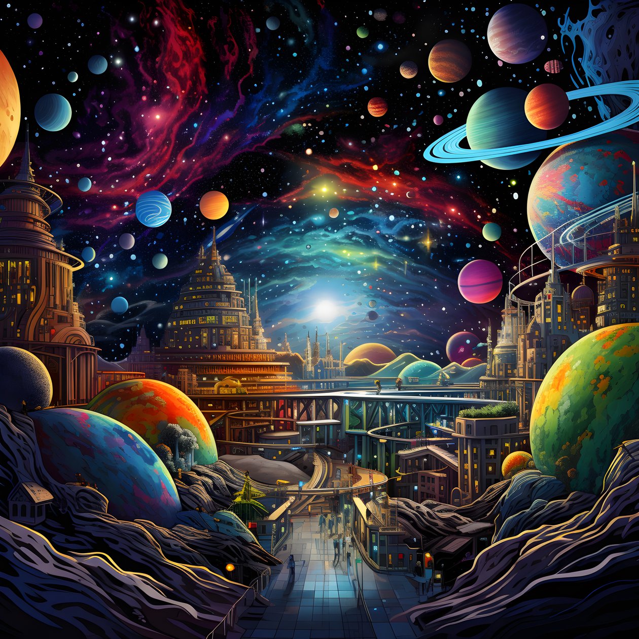 Planetarium in de ruimte 1 door Kurt Heppke