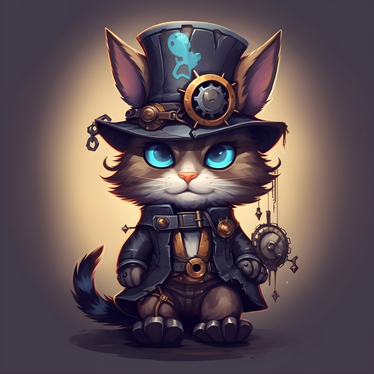anthropomorfe schattige kat 1 door Kurt Heppke