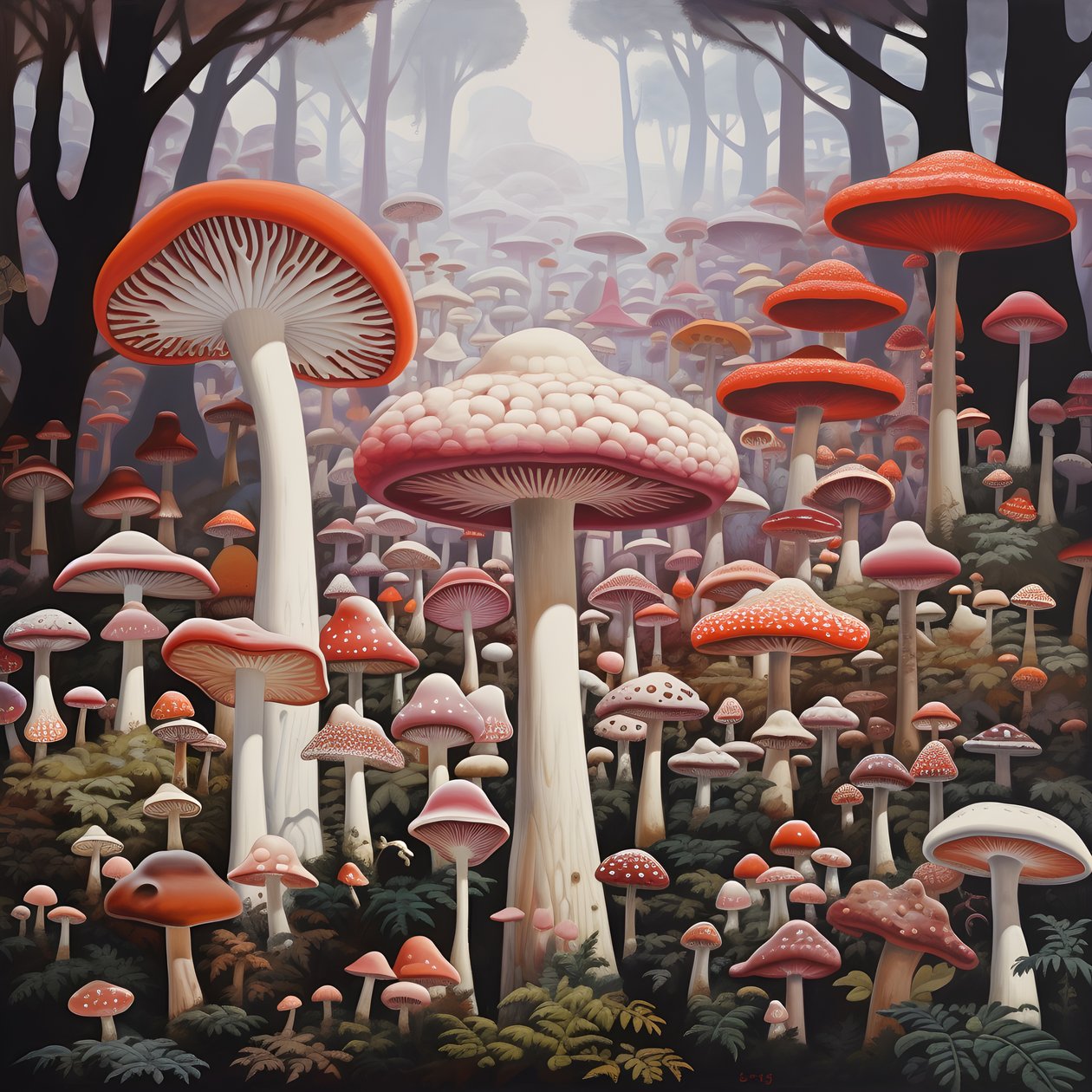 veel veel paddenstoelen door Kurt Heppke