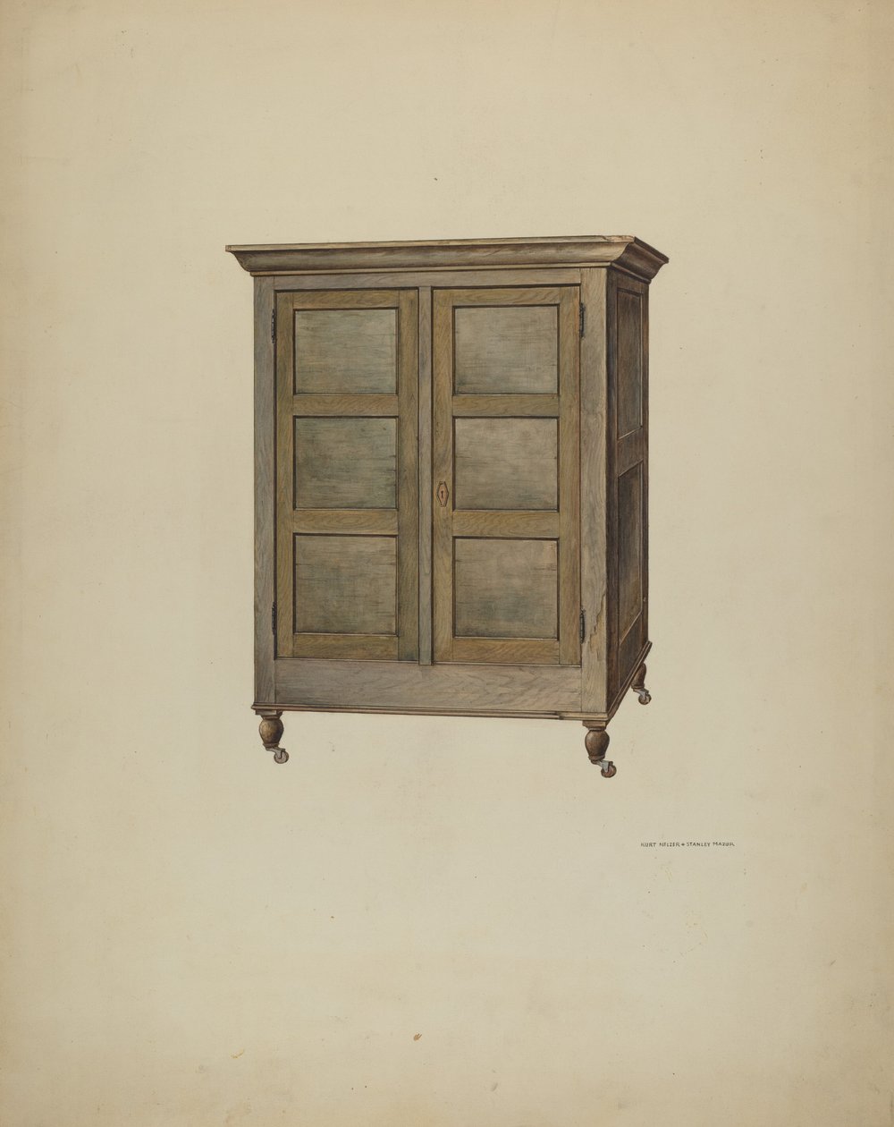 Kabinet, c. 1940 door Kurt Melzer