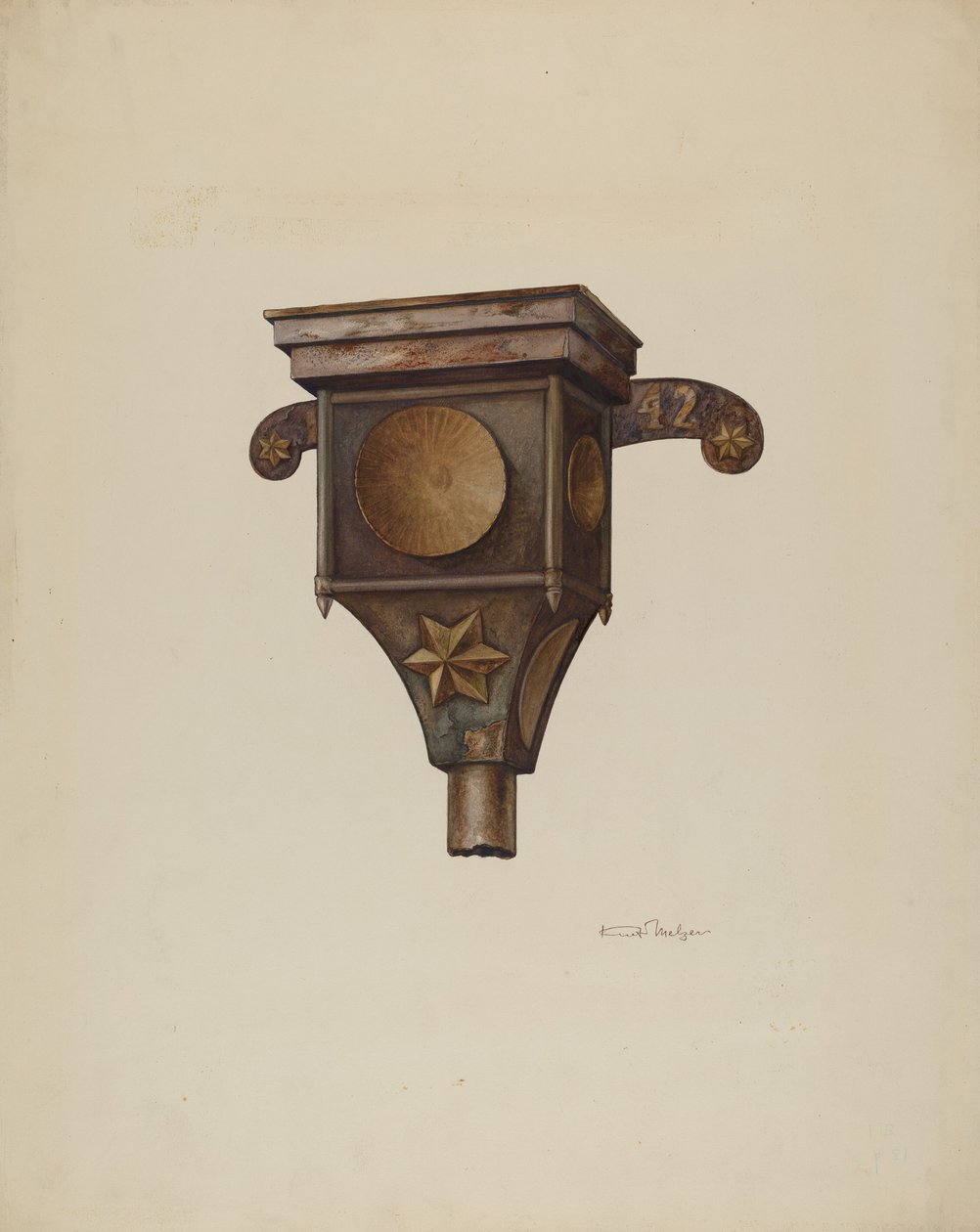 Dirigent Hoofd, 1938 door Kurt Melzer