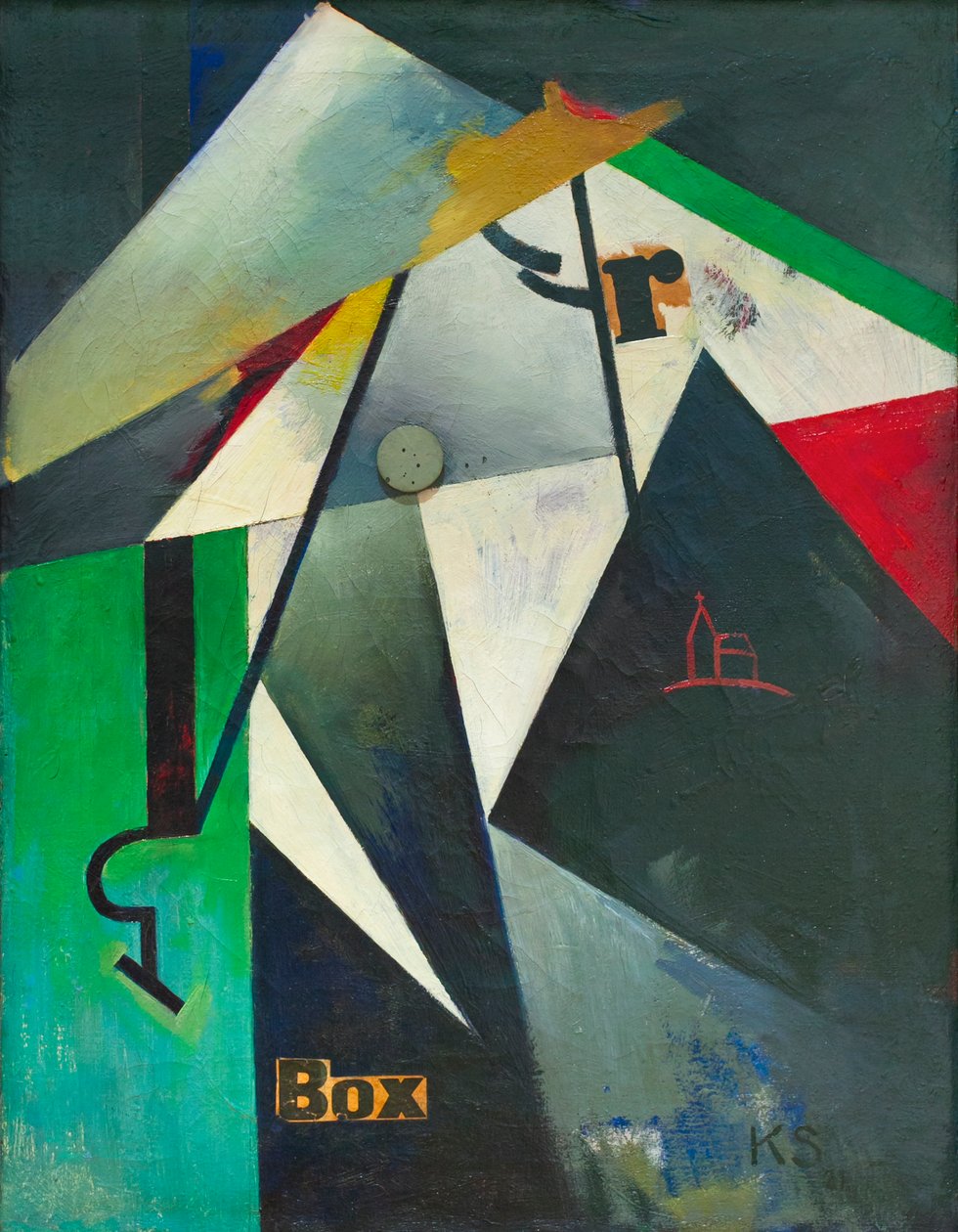 Box-r-Bild door Kurt Schwitters