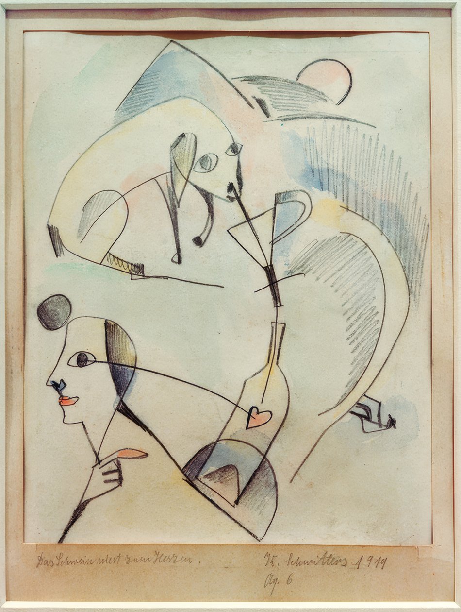 Het varken niest naar het hart door Kurt Schwitters