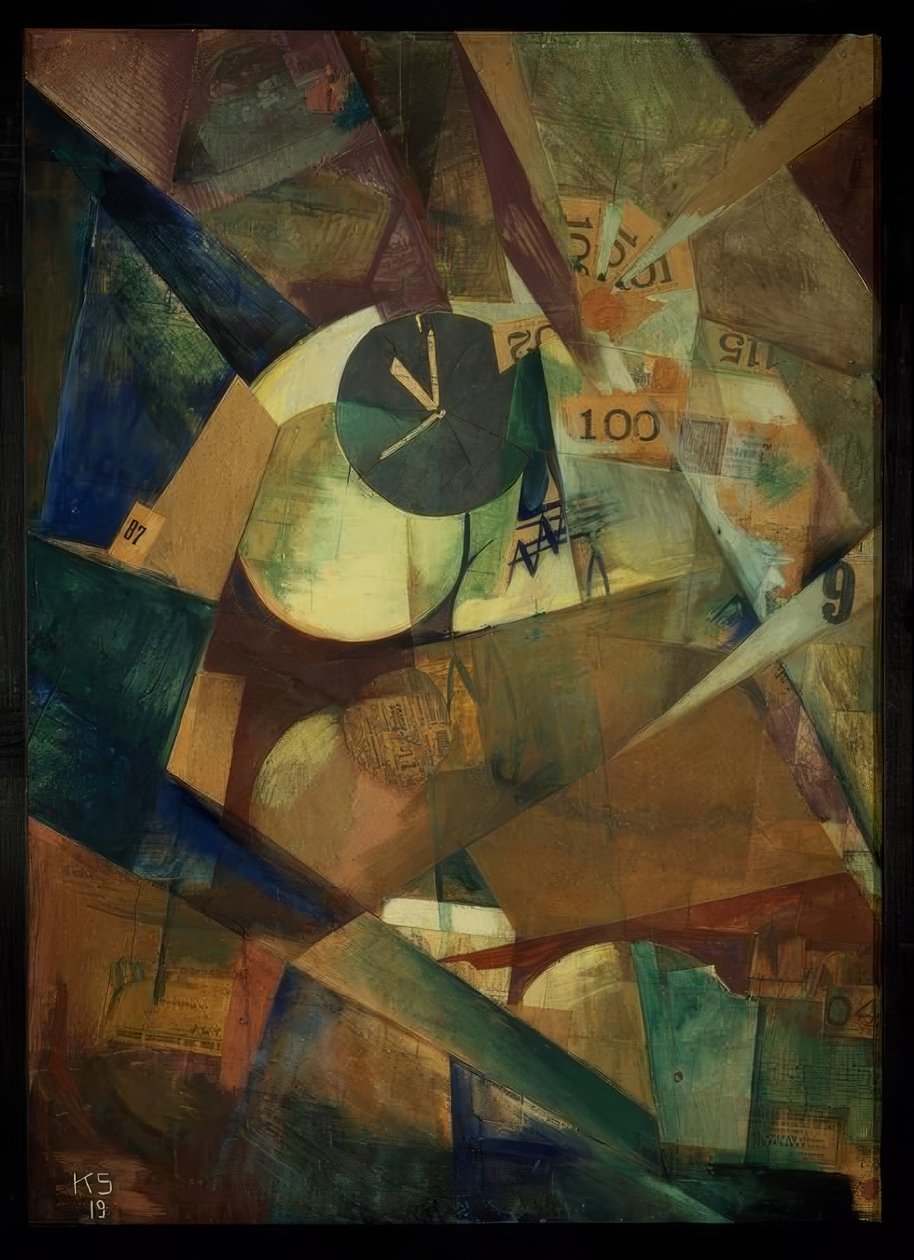 Het grote ik-beeld (Merzbeeld 9 b) door Kurt Schwitters