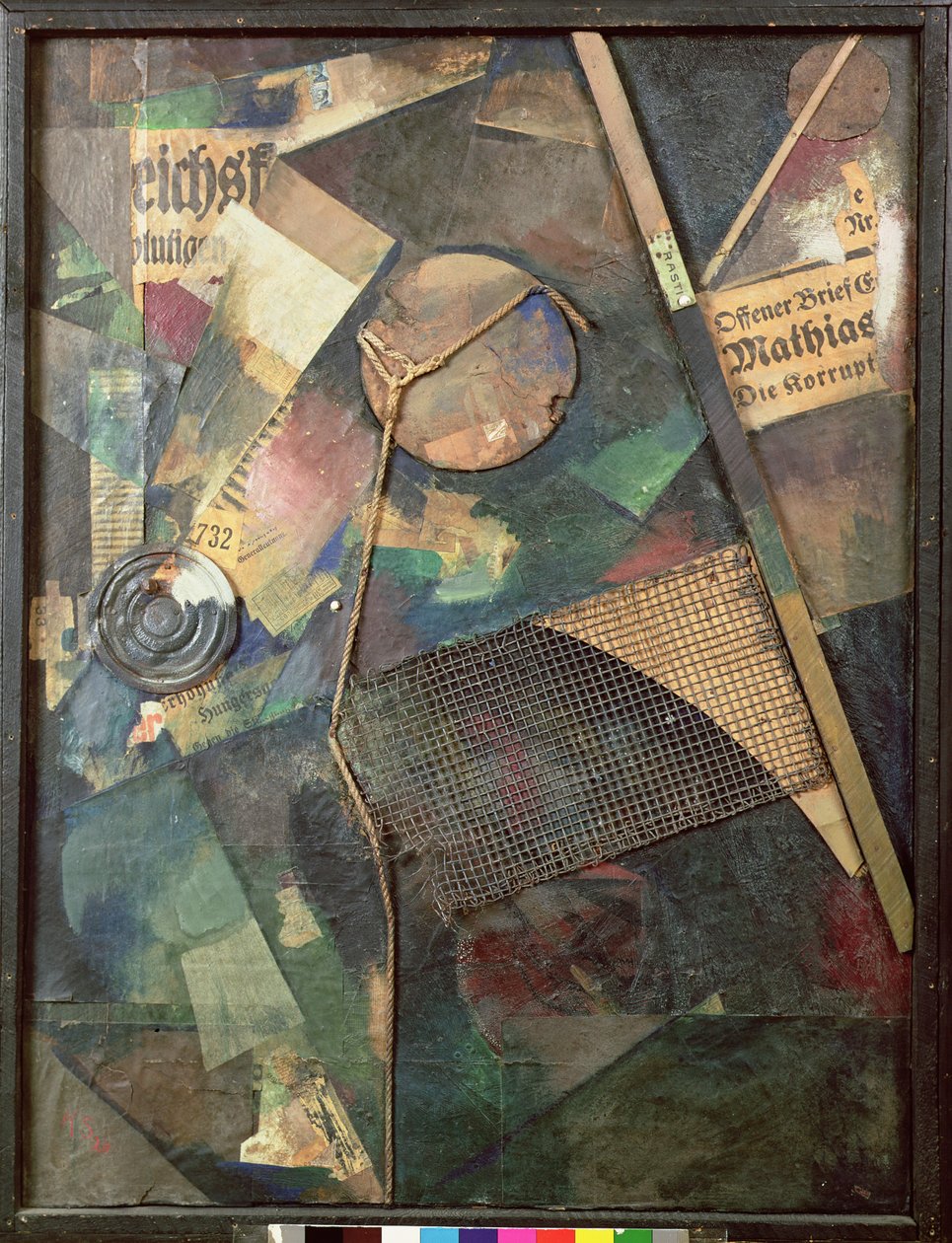 Merzbild door Kurt Schwitters