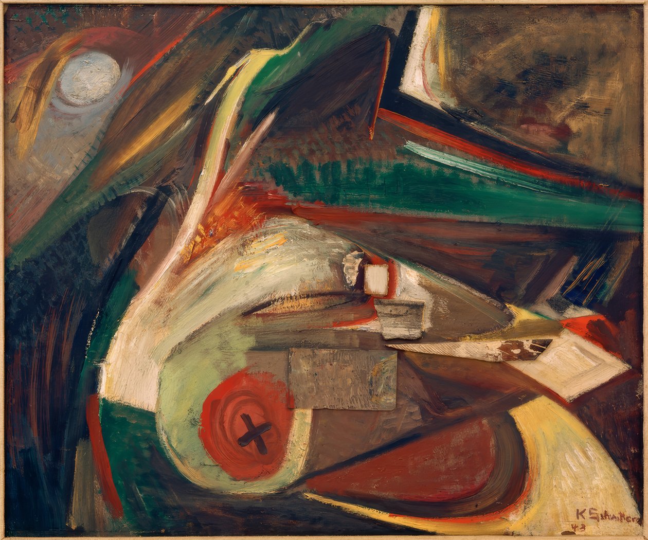 Zonder titel (Abstract beeld) door Kurt Schwitters