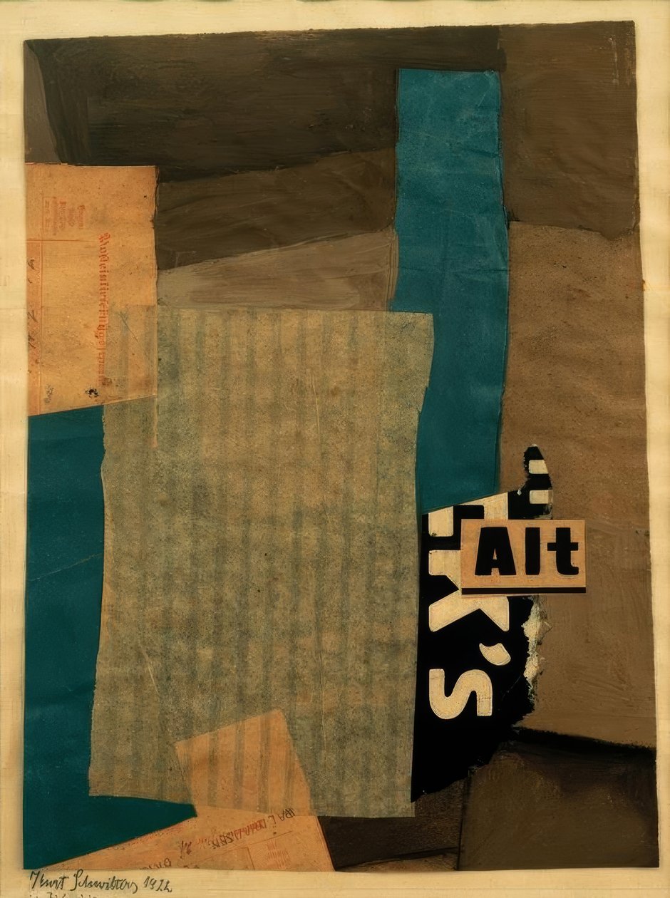 Zonder titel (Oud) door Kurt Schwitters