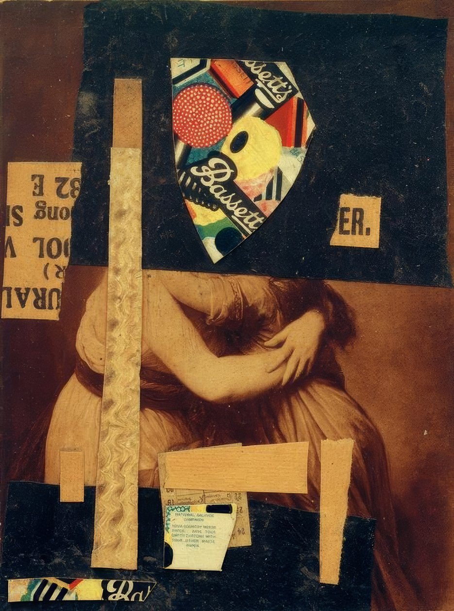 Zonder Titel (Bassett) door Kurt Schwitters