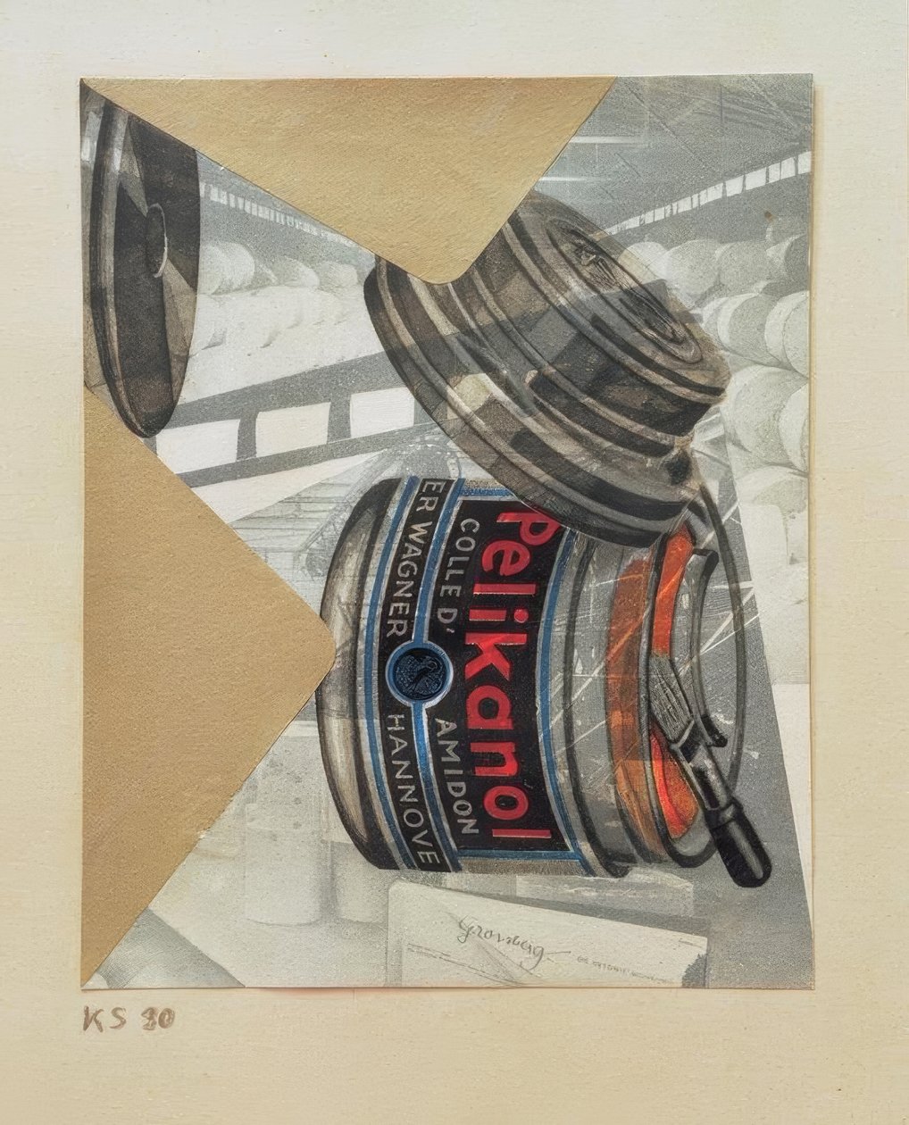 Zonder titel (Pelikanol) door Kurt Schwitters