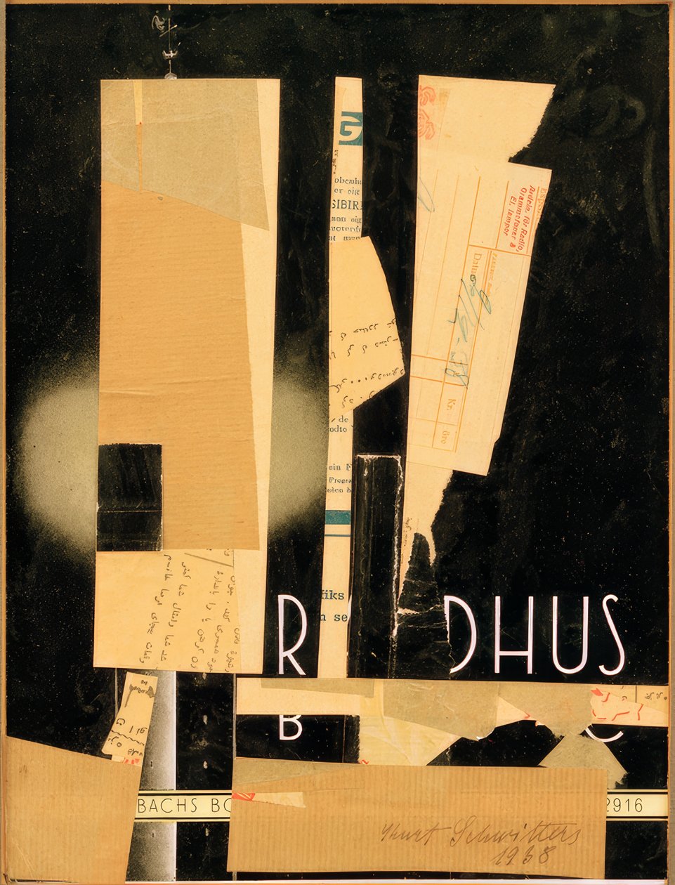 Zonder titel (R DHUS) door Kurt Schwitters