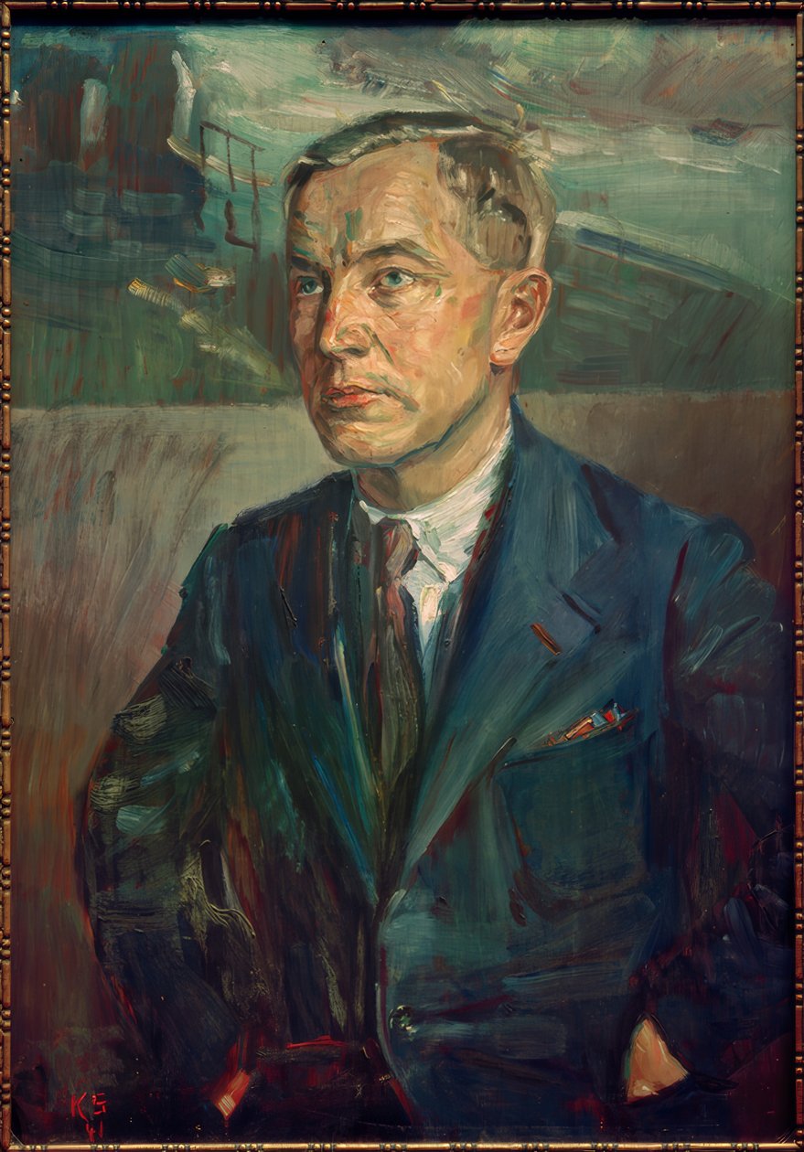 Portret Alf Schultes door Kurt Schwitters