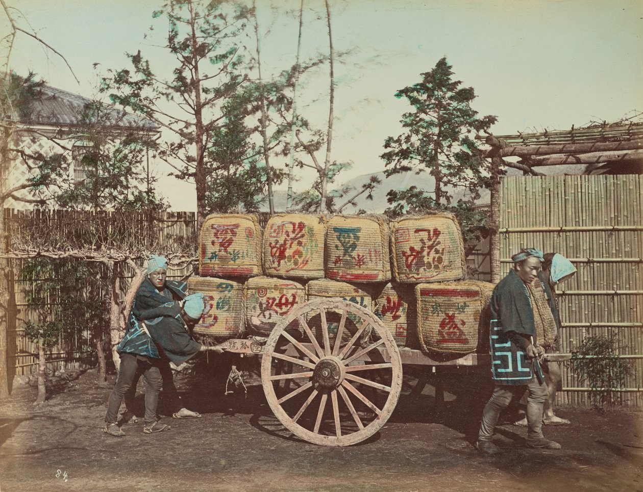 Vrachtwagen door Kusakabe Kimbei