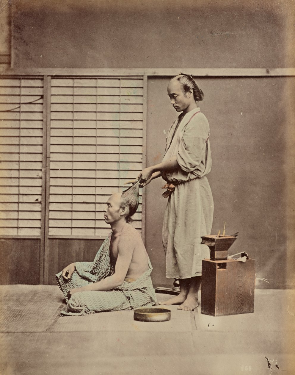 Kapsel in Japanse stijl door Kusakabe Kimbei