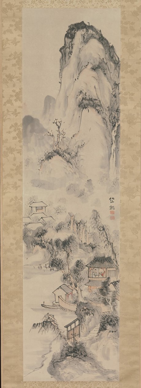 Landschap, 18e eeuw door Kushiro Unsen