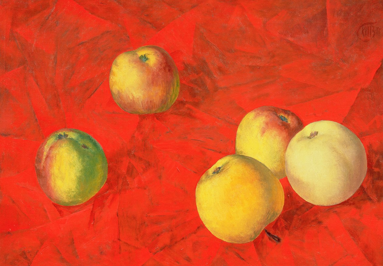 Appels, 1917 door Kuzma Sergeevich Petrov Vodkin