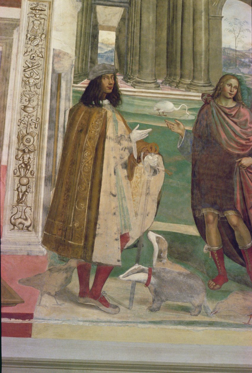 Het leven van St. Benedictus (detail) door L. and Sodoma, G. Signorelli