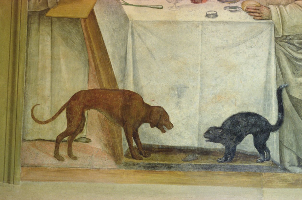 Het Leven van St. Benedictus (detail) door L. and Sodoma, G. Signorelli