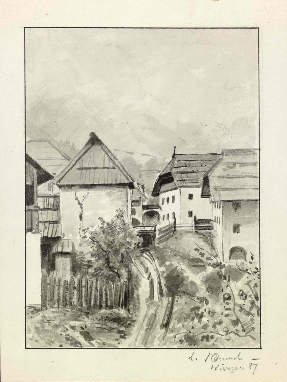 Huizen in Podkoren door Ladislav Benesch
