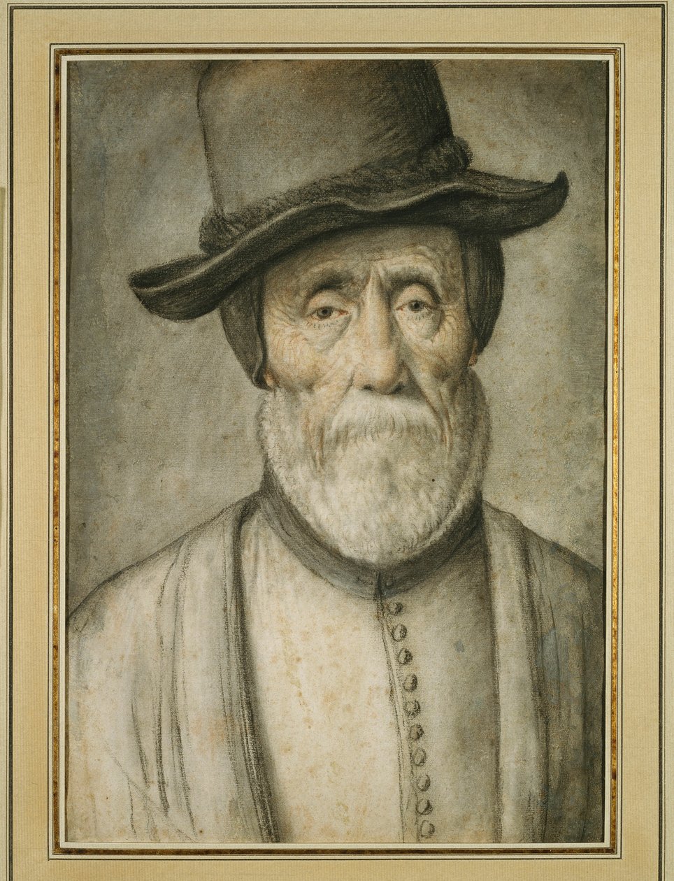 Portret van een oude man door Lagneau