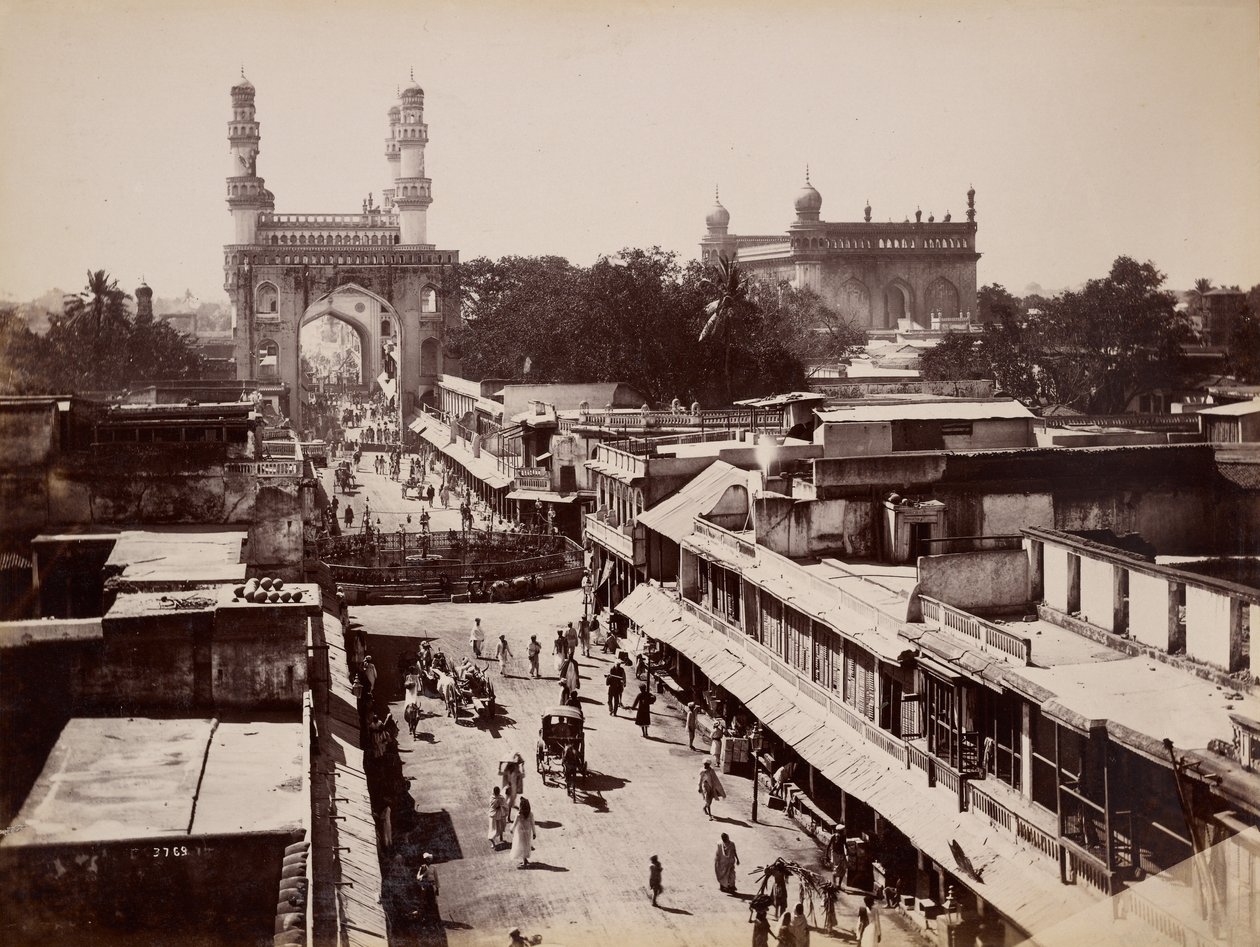 Hoofdstraat, Hyderabad door Lala Deen Dayal