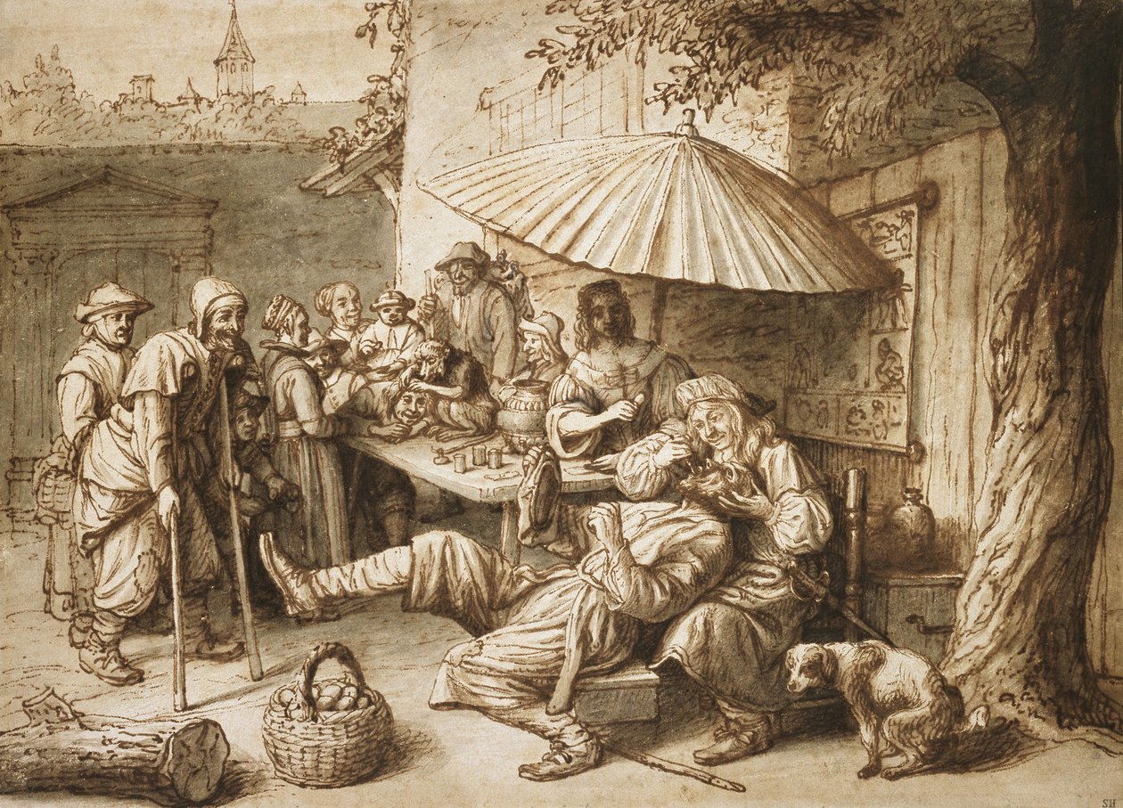 De Tandarts, 17e eeuw door Lambert Doomer