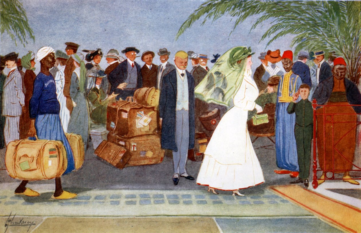 Globetrotters, 1908 door Lance Thackeray