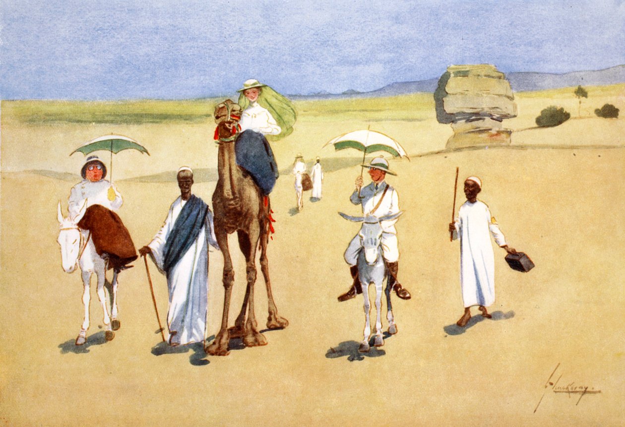 Rond de piramides, 1908 door Lance Thackeray