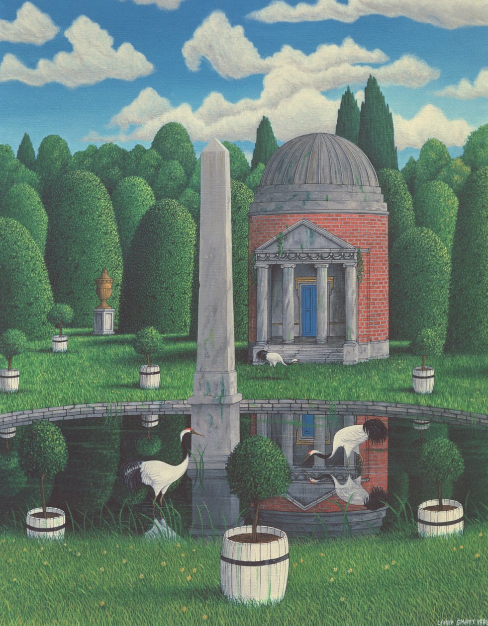 Tempel, Chiswick House Gardens, 1989 door Larry Smart