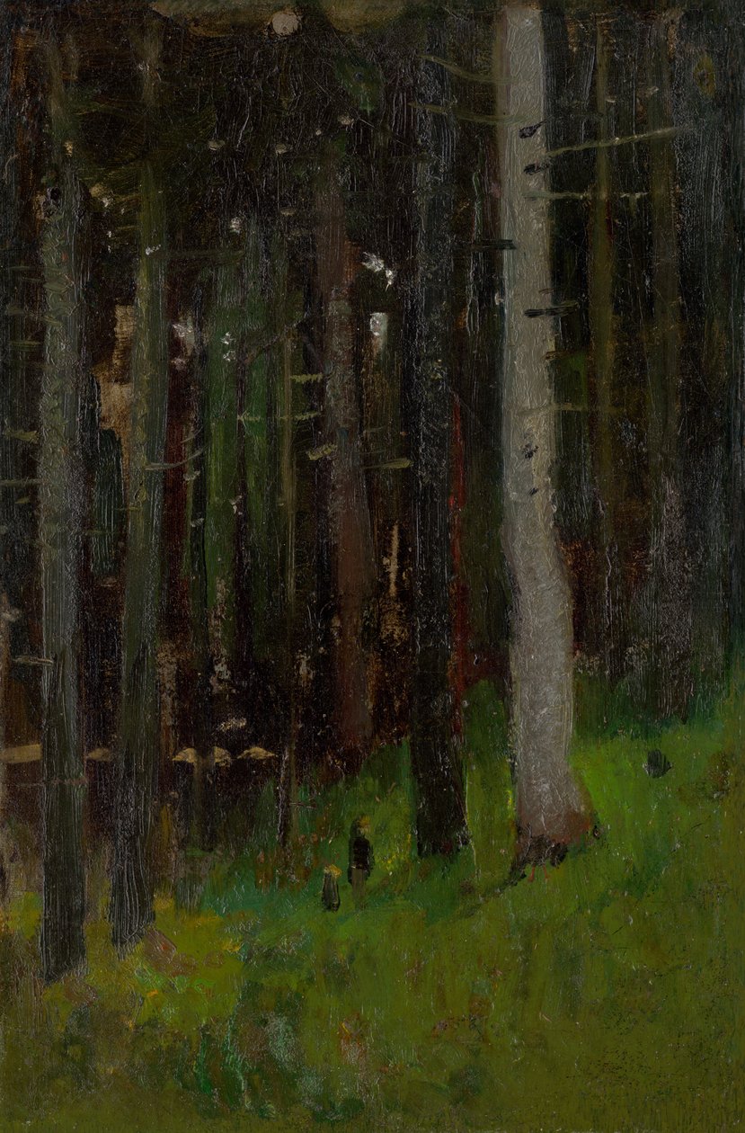 Twee in het bos door Laszlo Mednyanszky