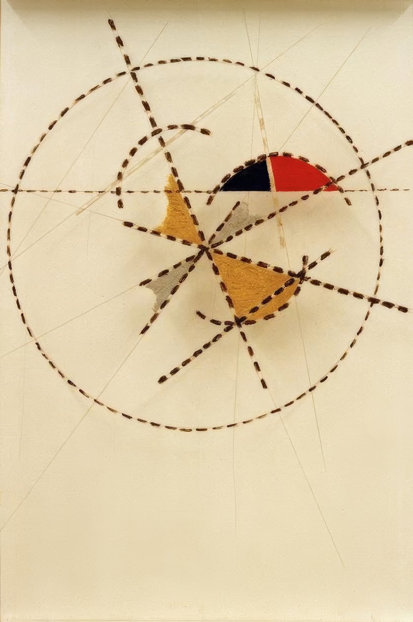 Expressionistische compositie door Laszlo Moholy Nagy